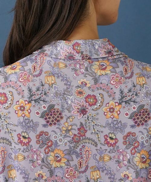 Leilian / レリアン カットソー | ボタニカル柄ボウタイ風カットソー【BINDA】 | 詳細11