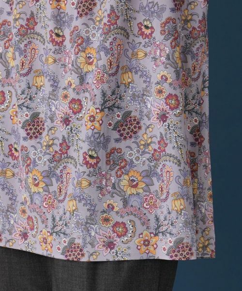 Leilian / レリアン カットソー | ボタニカル柄ボウタイ風カットソー【BINDA】 | 詳細13