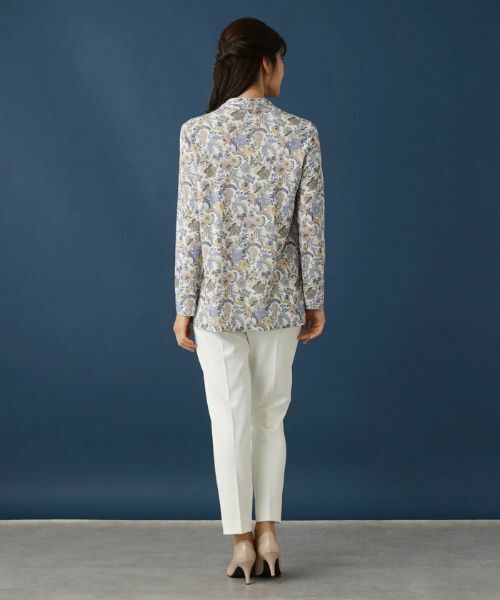 Leilian / レリアン カットソー | ボタニカル柄ボウタイ風カットソー【BINDA】 | 詳細3