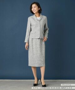 美品　レリアン　カシミヤ１００％　スカート　セットアップスーツ　ブラウン　９ 美品レリアンカシミヤ100％スカートセットアップスーツブラウン9