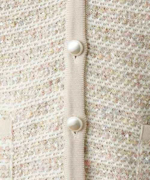 Leilian / レリアン カーディガン・ボレロ | ツイードライクVネックカーディガン | 詳細11