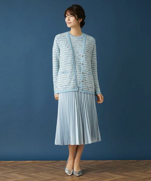 Leilian / レリアン カーディガン・ボレロ | ツイードライクVネックカーディガン | 詳細12