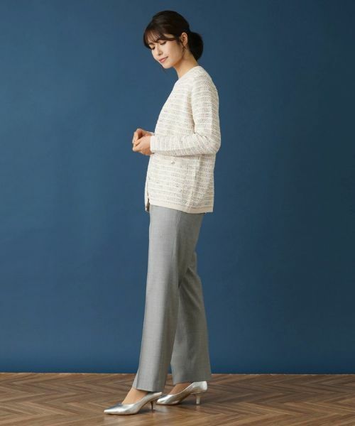 Leilian / レリアン カーディガン・ボレロ | ツイードライクVネックカーディガン | 詳細2