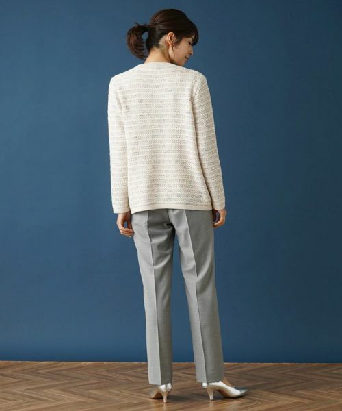 Leilian / レリアン カーディガン・ボレロ | ツイードライクVネックカーディガン | 詳細3