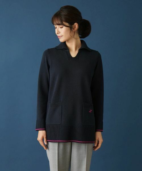 Leilian / レリアン ニット・セーター | スキッパーニットポロシャツ | 詳細4