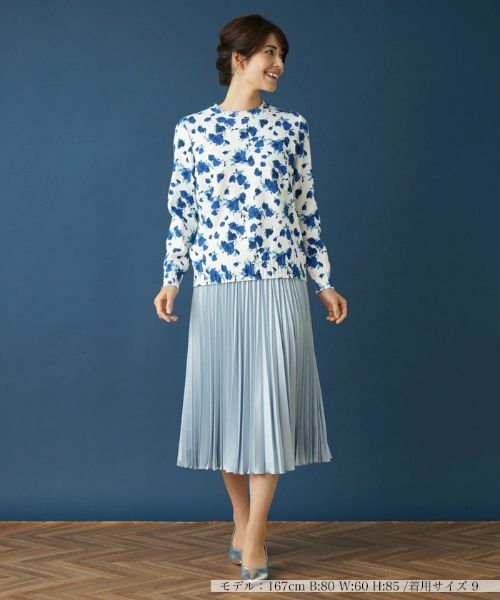 Leilian / レリアン ニット・セーター | ローズ柄クルーネックニット | 詳細1