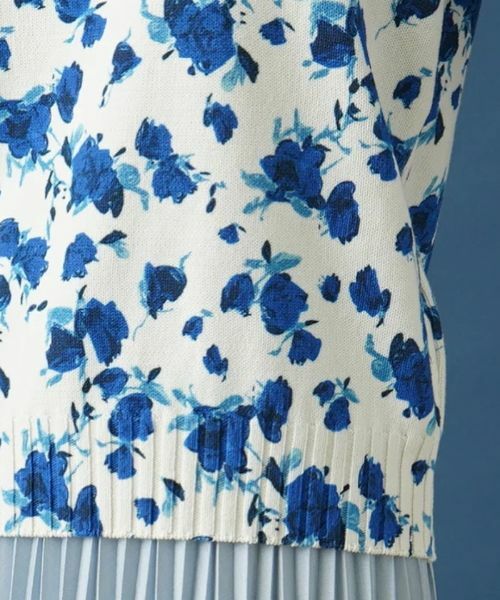 Leilian / レリアン ニット・セーター | ローズ柄クルーネックニット | 詳細11