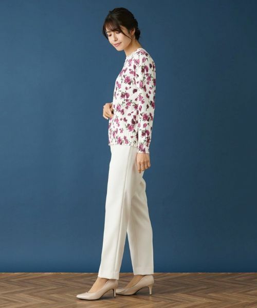 Leilian / レリアン ニット・セーター | ローズ柄クルーネックニット | 詳細14