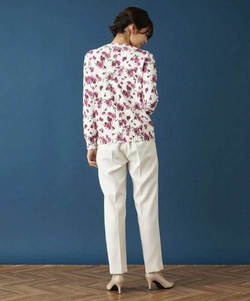 Leilian / レリアン ニット・セーター | ローズ柄クルーネックニット | 詳細15