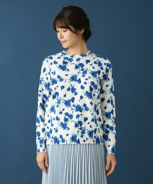 Leilian / レリアン ニット・セーター | ローズ柄クルーネックニット | 詳細4