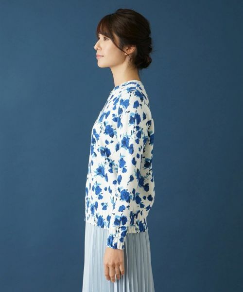 Leilian / レリアン ニット・セーター | ローズ柄クルーネックニット | 詳細5