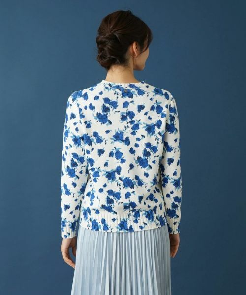 Leilian / レリアン ニット・セーター | ローズ柄クルーネックニット | 詳細6