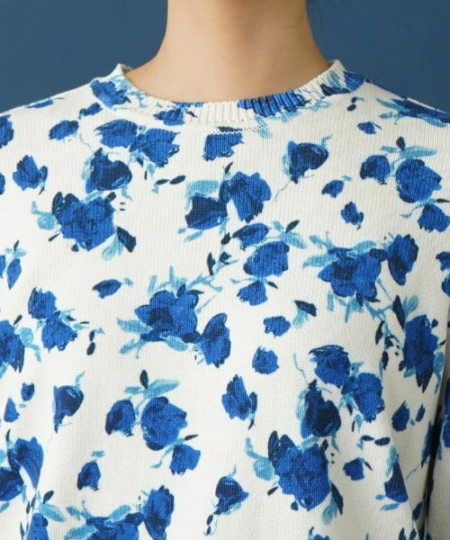 Leilian / レリアン ニット・セーター | ローズ柄クルーネックニット | 詳細7
