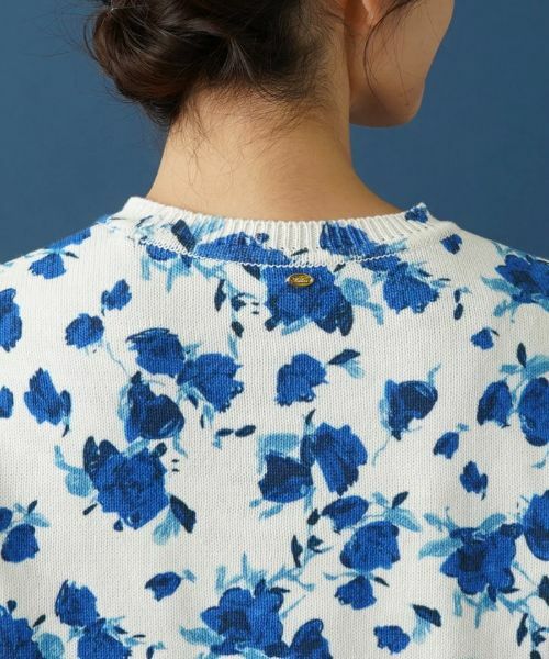 Leilian / レリアン ニット・セーター | ローズ柄クルーネックニット | 詳細8