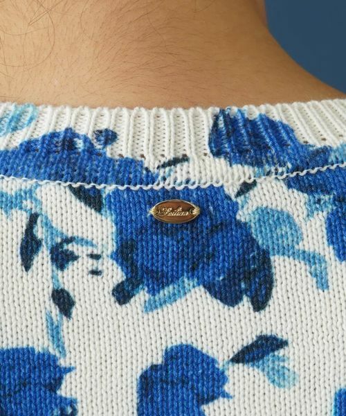 Leilian / レリアン ニット・セーター | ローズ柄クルーネックニット | 詳細9