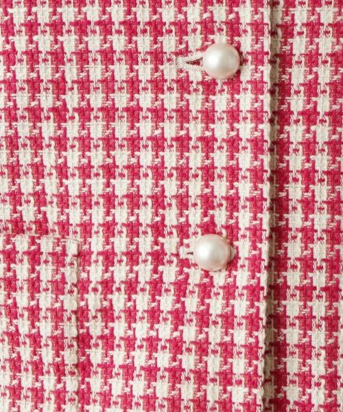 Leilian / レリアン テーラードジャケット | 千鳥格子柄ノーカラージャケット | 詳細13