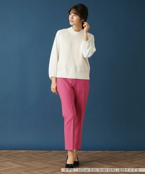 Leilian / レリアン テーラードジャケット | スラブニットベスト | 詳細1