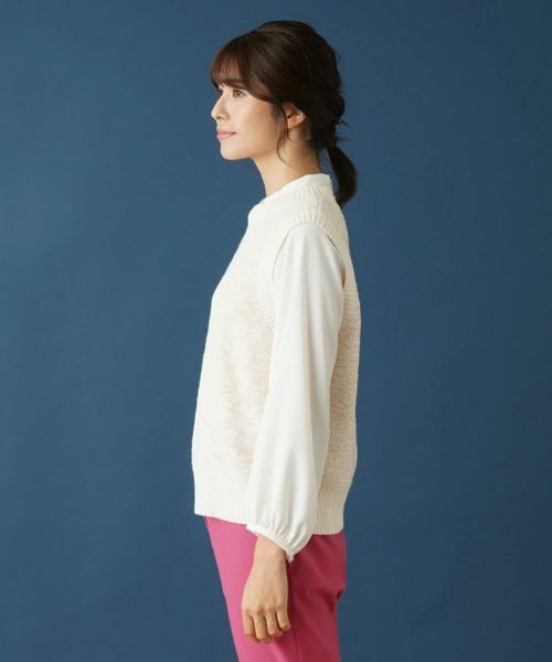 Leilian / レリアン テーラードジャケット | スラブニットベスト | 詳細5