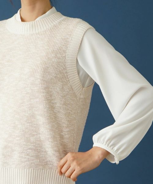 Leilian / レリアン テーラードジャケット | スラブニットベスト | 詳細9
