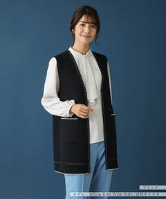 Leilian / レリアン テーラードジャケット | ダブルフェイスニットベスト