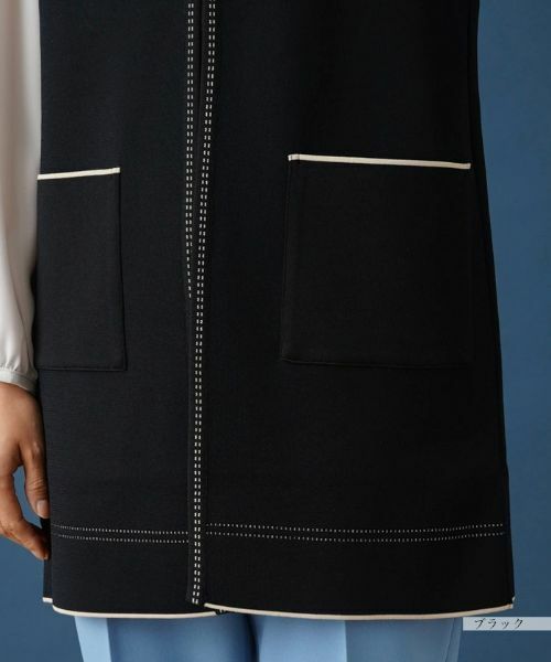 Leilian / レリアン テーラードジャケット | ダブルフェイスニットベスト | 詳細10