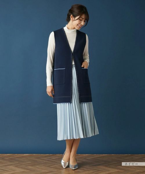 Leilian / レリアン テーラードジャケット | ダブルフェイスニットベスト | 詳細14