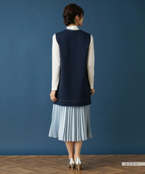 Leilian / レリアン テーラードジャケット | ダブルフェイスニットベスト | 詳細16