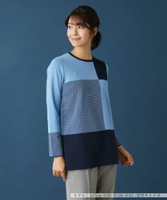 Leilian / レリアン ニット・セーター | カラーブロッククルーネックニット