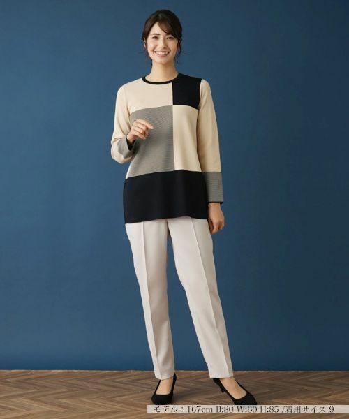 Leilian / レリアン ニット・セーター | カラーブロッククルーネックニット | 詳細1