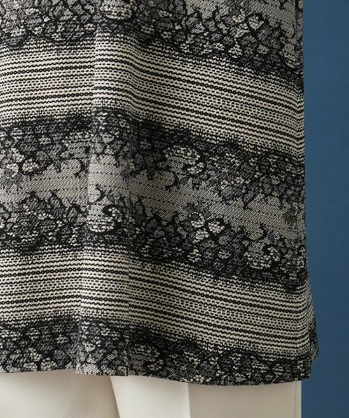 Leilian / レリアン シャツ・ブラウス | レースボーダーチュニックブラウス | 詳細10