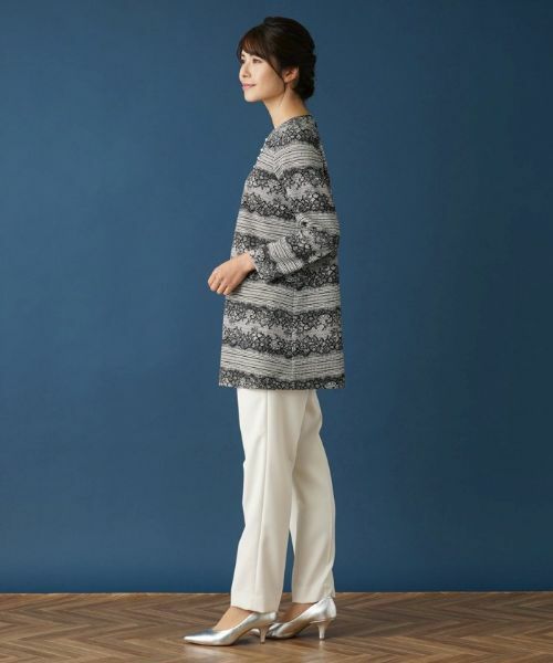 Leilian / レリアン シャツ・ブラウス | レースボーダーチュニックブラウス | 詳細2