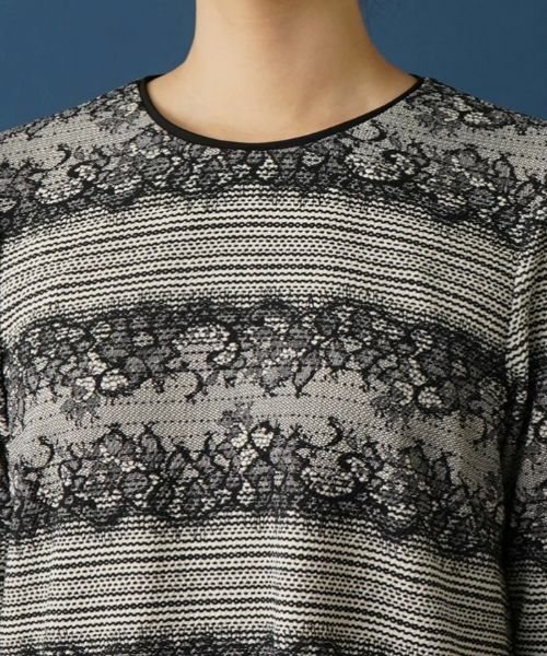 Leilian / レリアン シャツ・ブラウス | レースボーダーチュニックブラウス | 詳細7