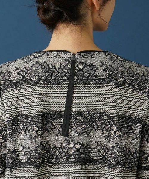 Leilian / レリアン シャツ・ブラウス | レースボーダーチュニックブラウス | 詳細8