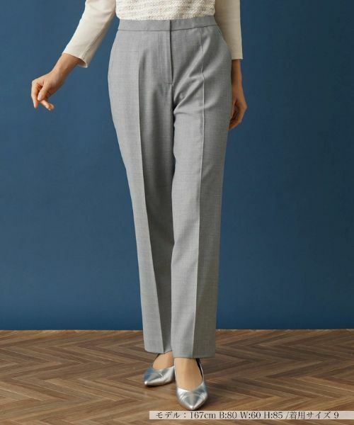 Leilian / レリアン その他パンツ | センタープレスパンツ(グレー)