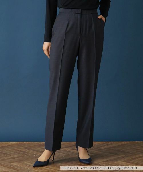 Leilian / レリアン その他パンツ | センタープレスパンツ(ネイビー系)