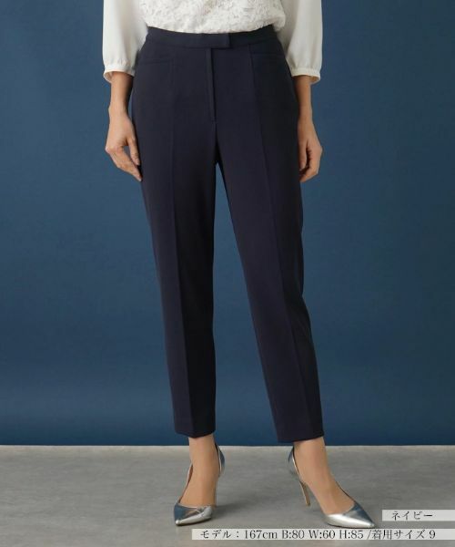 Leilian/レリアン ストレッチクロップドパンツ ネイビー系 7(S) Leilian/レリアン ストレッチクロップドパンツ ネイビー系 7(S)