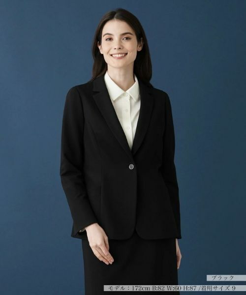 Leilian/レリアン ストレッチテーラードジャケット ブラック 11(L)