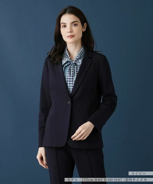 Leilian/レリアン ストレッチテーラードジャケット ネイビー 11(L)