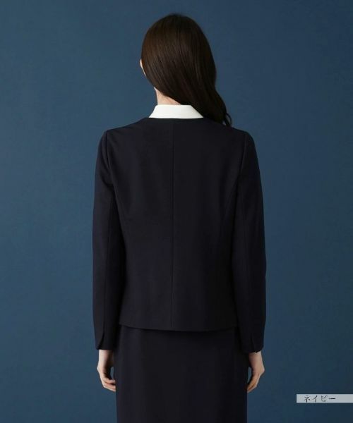 Leilian / レリアン テーラードジャケット | 【セットアップ対応商品】ノーカラージャケット | 詳細9