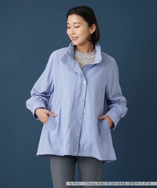 Leilian / レリアン その他アウター | 2wayフードスタンドカラーコート(スカイブルー)