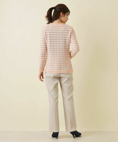 Leilian / レリアン テーラードジャケット | ノーカラーニットジャケット | 詳細3