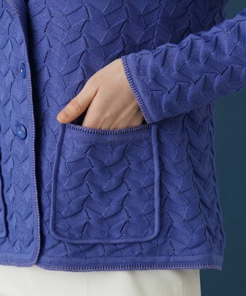 Leilian / レリアン テーラードジャケット | コットンニットテーラードジャケッ | 詳細11