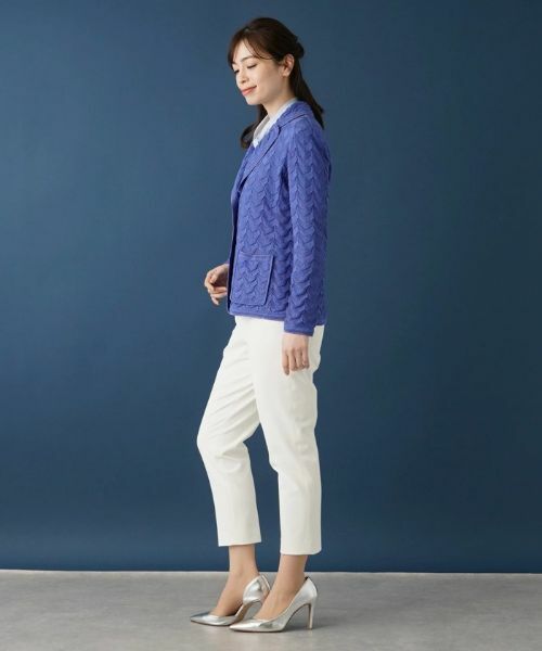 Leilian / レリアン テーラードジャケット | コットンニットテーラードジャケッ | 詳細2