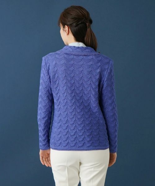 Leilian / レリアン テーラードジャケット | コットンニットテーラードジャケッ | 詳細6