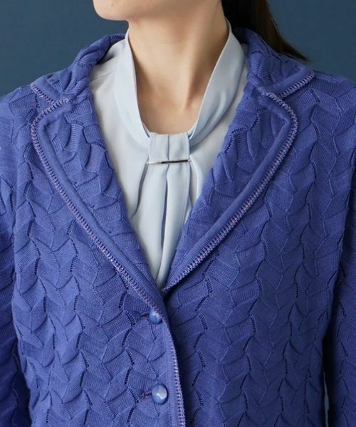 Leilian / レリアン テーラードジャケット | コットンニットテーラードジャケッ | 詳細7