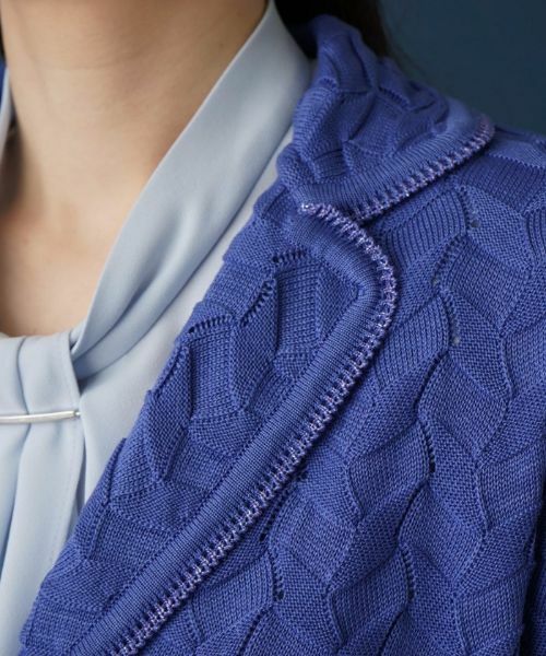 Leilian / レリアン テーラードジャケット | コットンニットテーラードジャケッ | 詳細8