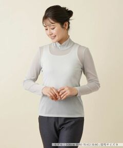 Leilian / レリアン カットソー | シアーハイネックカットソー