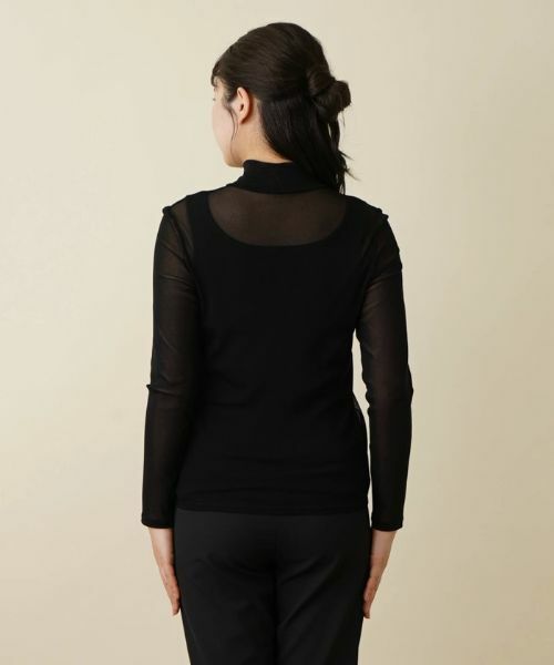 Leilian / レリアン カットソー | シアーハイネックカットソー | 詳細10