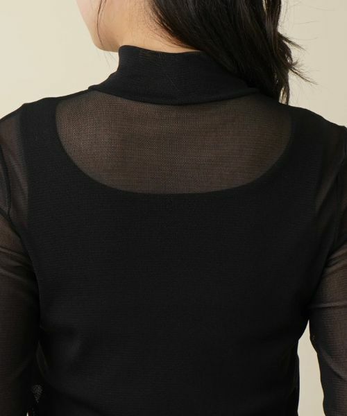 Leilian / レリアン カットソー | シアーハイネックカットソー | 詳細12