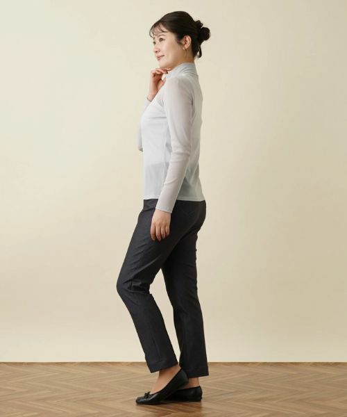 Leilian / レリアン カットソー | シアーハイネックカットソー | 詳細2